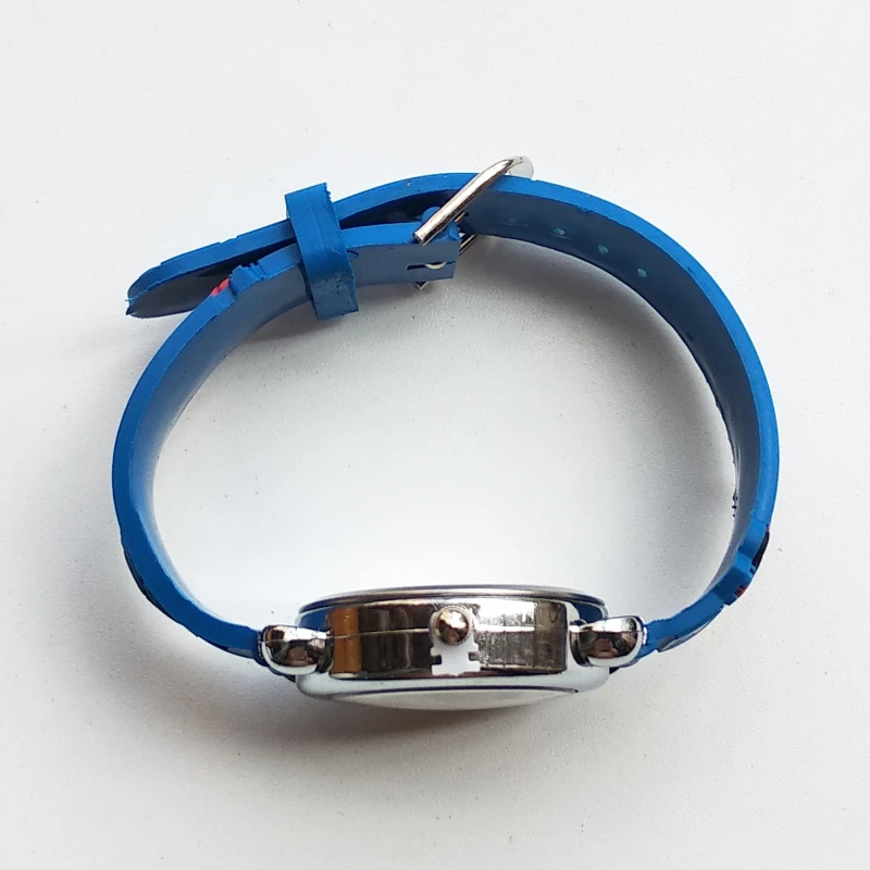 Синий черный красный ремешок мультфильм Силиконовые Детские часы кварцевые для