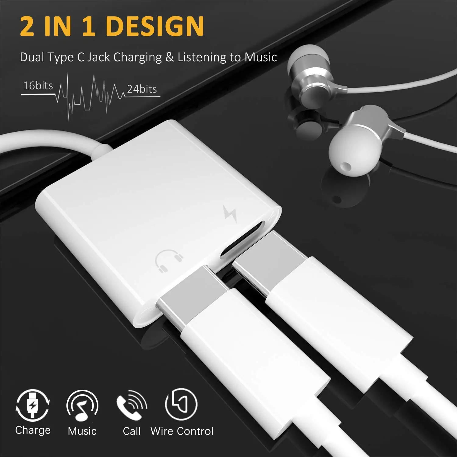 Cherie двойной тип C разъем для зарядки USB C наушники адаптер для samsung Xiaomi huawei Oneplus аудио сплиттер наушники Auriculares