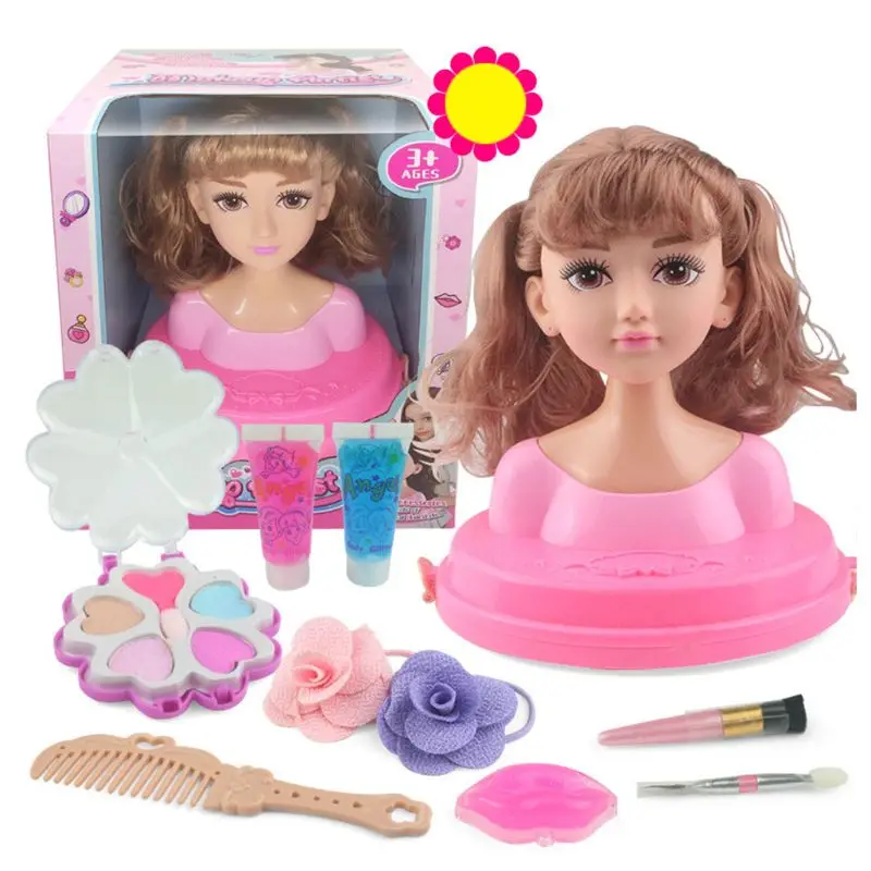 

2021 New Children Pretend Play Kid Make Up Toys Set Hairdressing Simulation Cosmetic