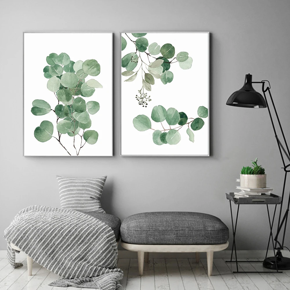 

Eucalyptus Foliage Poster House Plants Canvas Painting Bathroom Art Print Botanical Wall Picture For Living room Home Decor