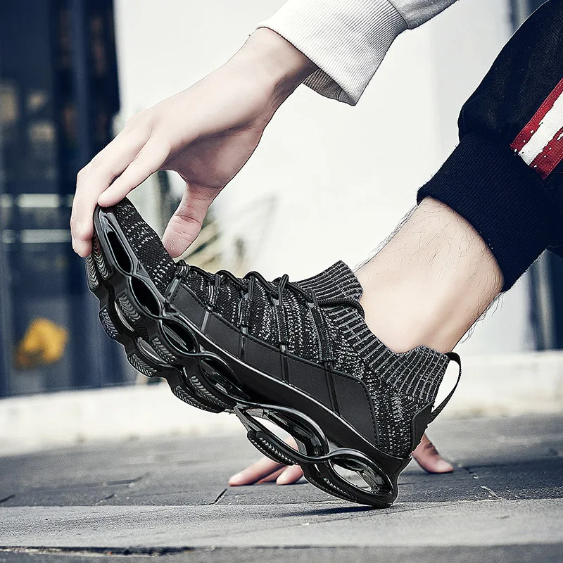 Новинка Модные дышащие кроссовки беговые удобная спортивная мужская обувь