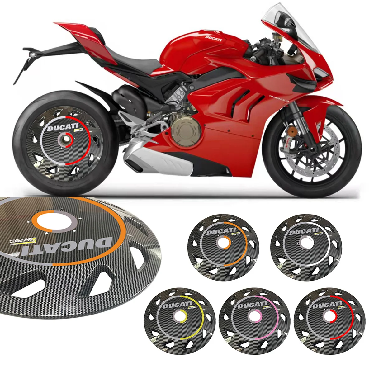

For Ducati Carbon Black Rear Wheel Cover Rear Gear Protective Cover Gear Cover Panigale V2 V4 SuperSport Street Figter V4 Diavel