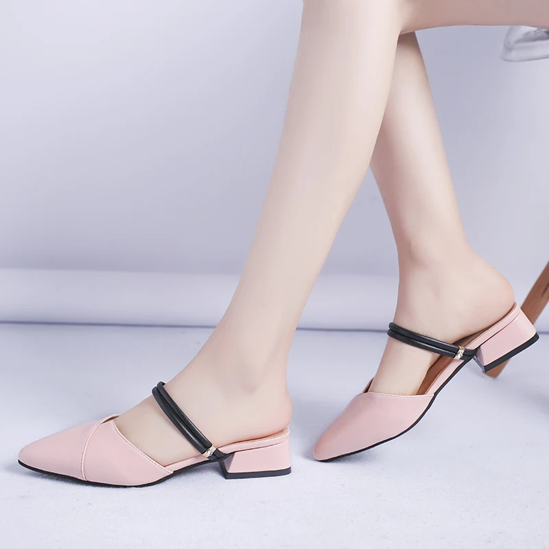 Летние женские сандалии размера плюс 35-43 шлепанцы с заклепками босоножки на