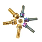 6 шт.лот Красочные Титановые велосипедные винты для руля горного велосипеда, болты из нержавеющей стали 304