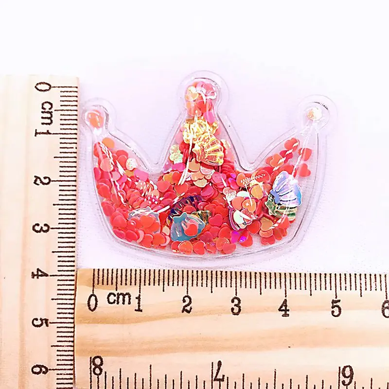 10 шт. в форме сердца короны/крылья из прозрачного пластика ПВХ сумка Цвет сделай