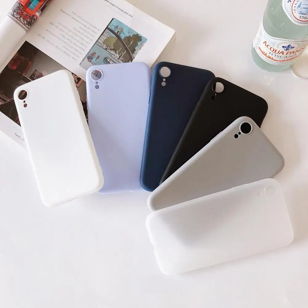Ultra-thin Candy Color Cover for Oneplus 7 Pro 6 6T Luxury Matte Soft Silicone Protective Case 5 5T Phone back |