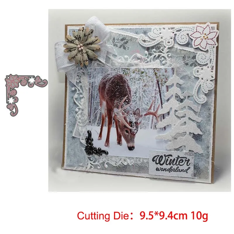 

Flower Corner Metal Cutting Dies Lace Edge Dies For Scrapbooking Paper Craft Making Die Cut Punch Knife Cutter Craft
