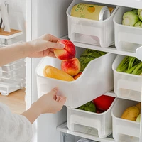 plastic transparent storage box organizer kitchen drawer organizer storage box fridge organizador household merchandises bl50snh