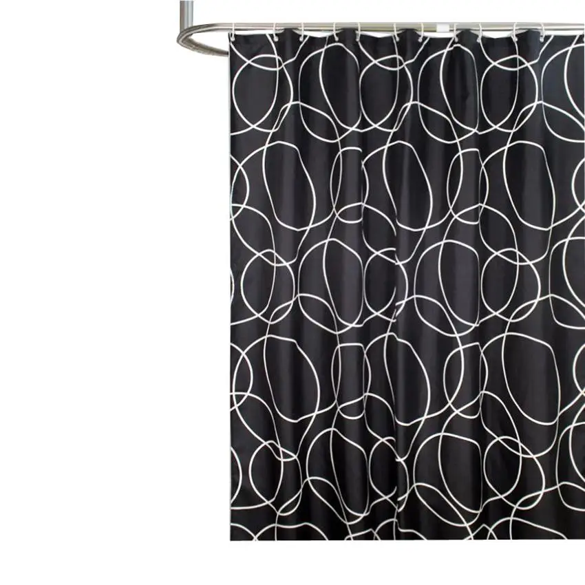 

36 Waterproof Bath Curtains Bathroom Circles Endless Shower Curtain Bathtub Cover Extra Large Wide 12 Hooks rideau de douche
