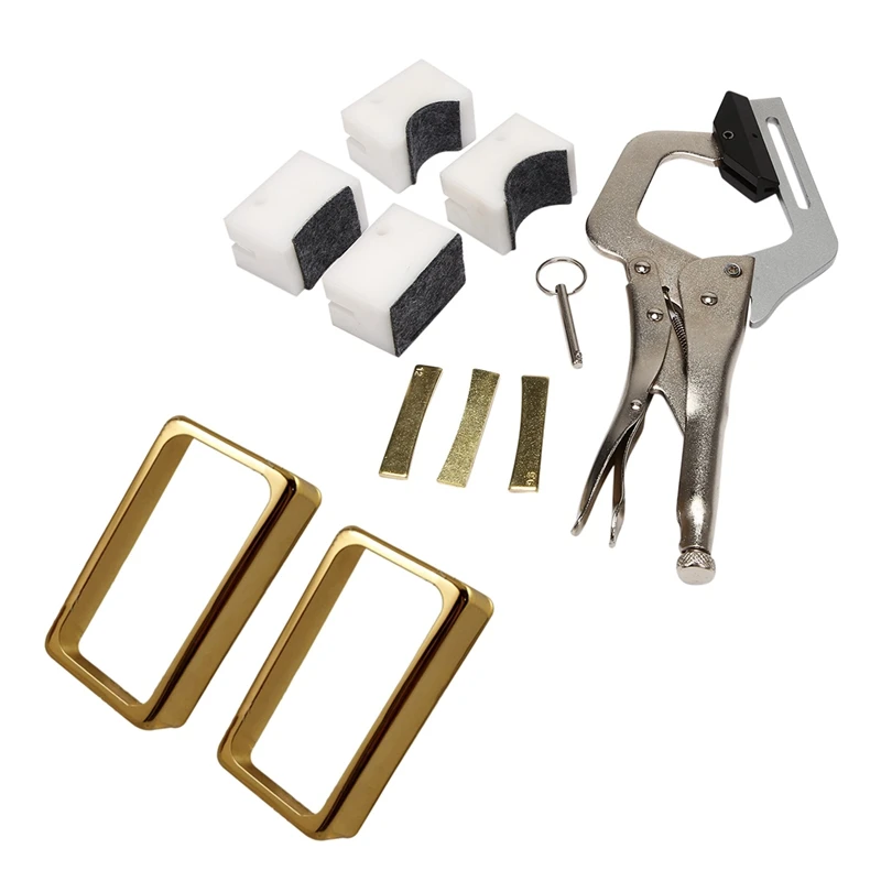 

1 компл. Инструмент для захвата лада с 3 накладками для захвата Лада инструмент для ремонта и 1 комплект накладок для захвата хамбакера