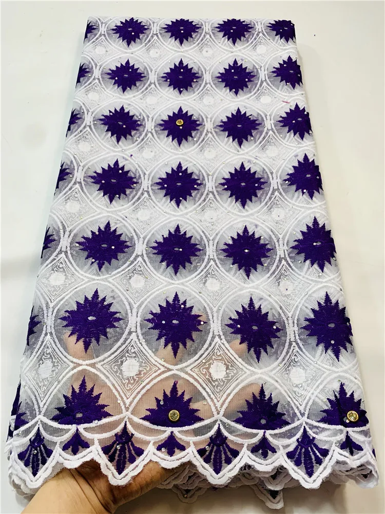 

Африканская кружевная ткань, сделай сам, швейцарская вуаль ткань 5 метров в нигерийском стиле хлопчатобумажная кружевная ткань для платья в...