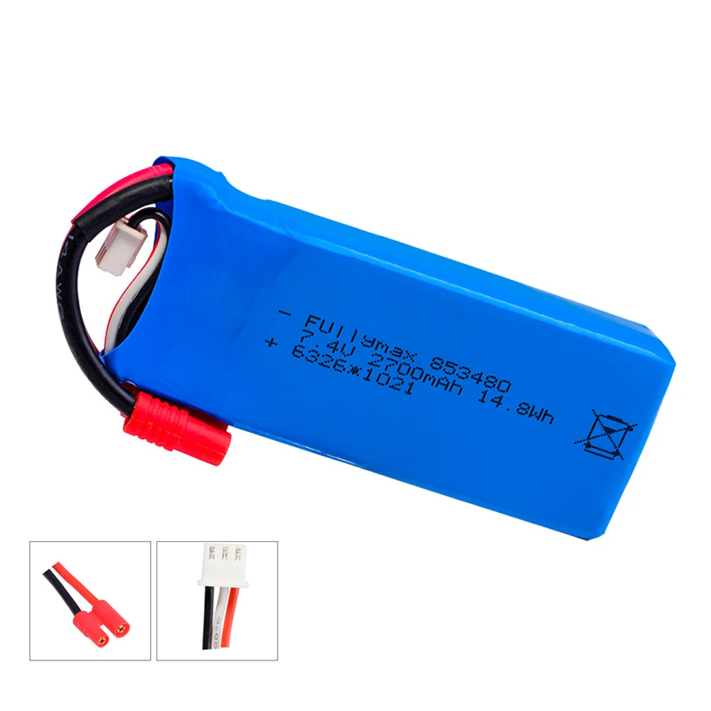 Обновленный RC 7 4 v 2700mAh 25c Литий-полимерный аккумулятор 2S T/XT60/JST разъем с защитой от