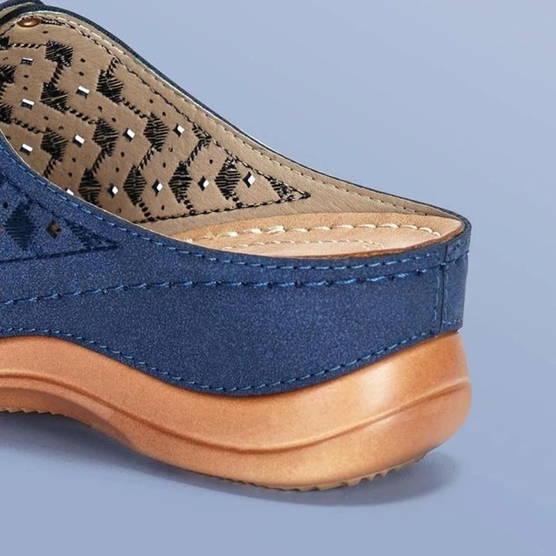 

New Women PU Leather Shoes Comfy Platform Flat Sole Ladies Casual Big Toe Foot Correction Sandal Orthopedic Bunion Corrector