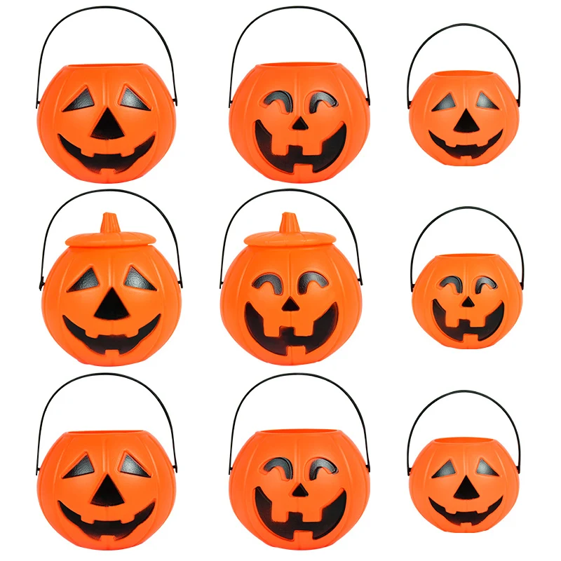 1/3 шт. пластиковое ведро с тыквами на Хэллоуин надписью Trick Or Treat горшок для конфет