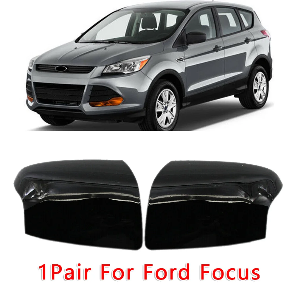 1Pair 2pcs ABS Plastic Replacement Wing Door Rearview Mirror Cover Cap Replace Black For Ford Focus 2005 2006 2007 2008 | Автомобили и