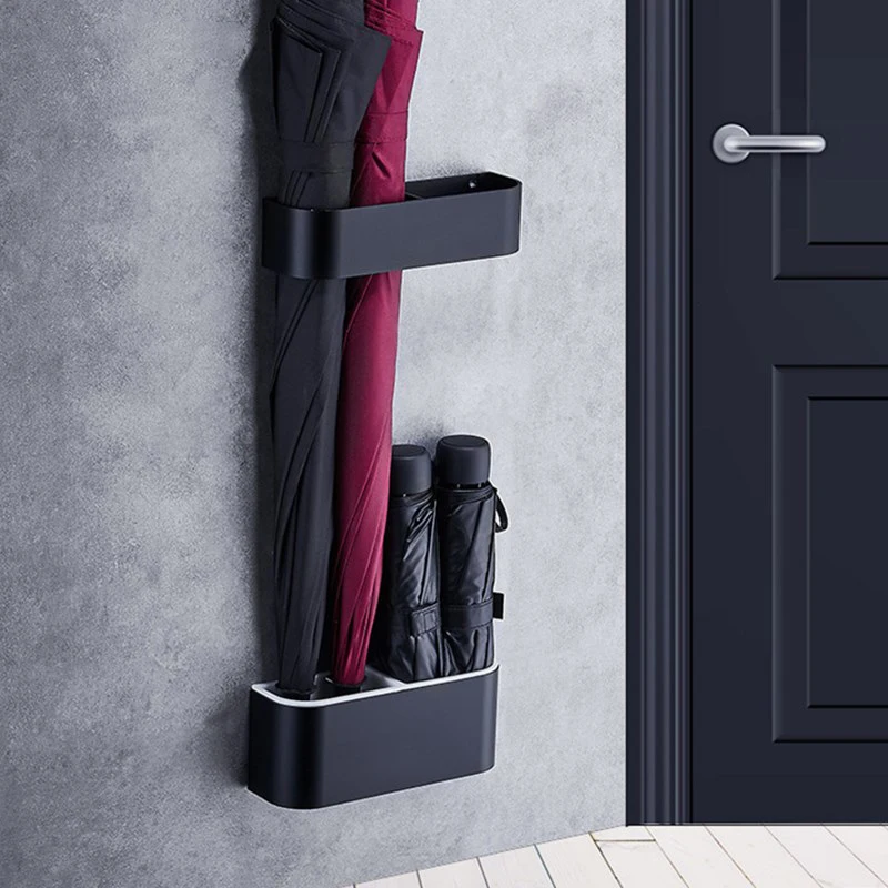 

Модный держатель для зонта из алюминиевого сплава, водонепроницаемый держатель для зонта без отверстий, стойка для зонтов для дома, гостини...