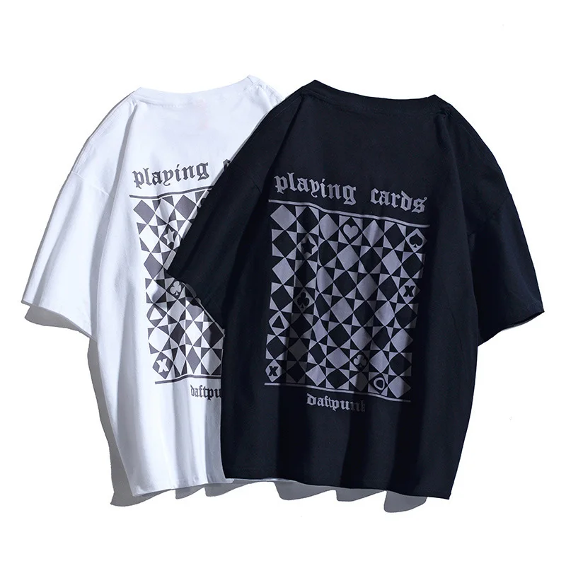 

2021 Teenagers Creativity Funny Short Sleeve Loose Summer Men Tshirts Alphabet Plaid Print Casual Harajuku Clothes 3xl Oversized