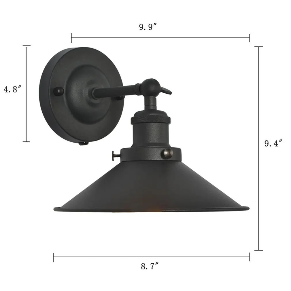 

Retro Industrial Minimalist Metal Wall Lamp Quick And Easy To Install Complete Accessories Easy Installation