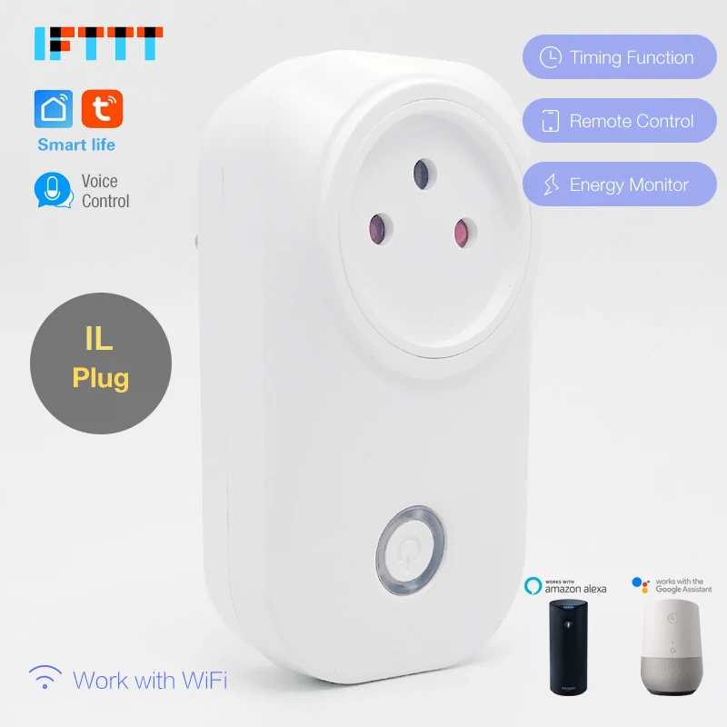16A Израиль Wi Fi Smart IL Plug power Monitor умная розетка Беспроводная голосовое