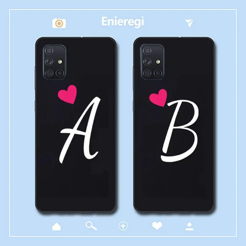 

RuiCaiCa Letter A B C D Love Heart Phone Case for Samsung A30s 51 71 10 70 20 40 20s 31 10s A7 A8 2018