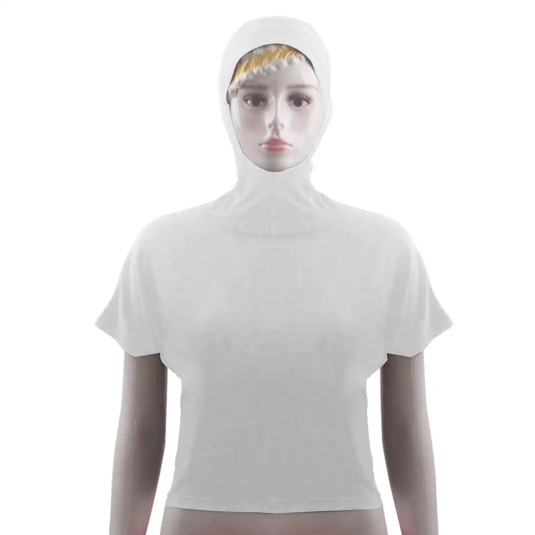 Женский мусульманский топ с капюшоном солнцезащитный Купальник короткий рукав