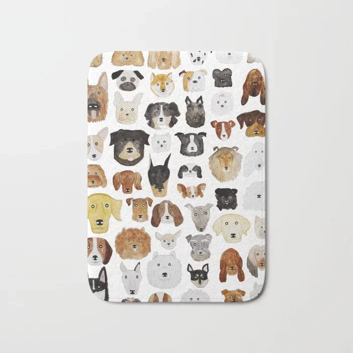 Новые забавные коврики моющиеся Придверный коврик с изображением Собак Коврики