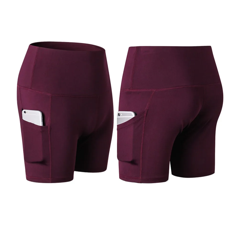 

Female Sports Shorts Yoga Short Trousers Quick-dry Training Pants Trisection Length Shorts - Size Navy