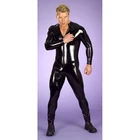 Мужские сексуальные фетиш-латексные костюмы, костюмы из ПВХ, костюм для косплея, черный лакированный кожаный эротический трико, комбинезон