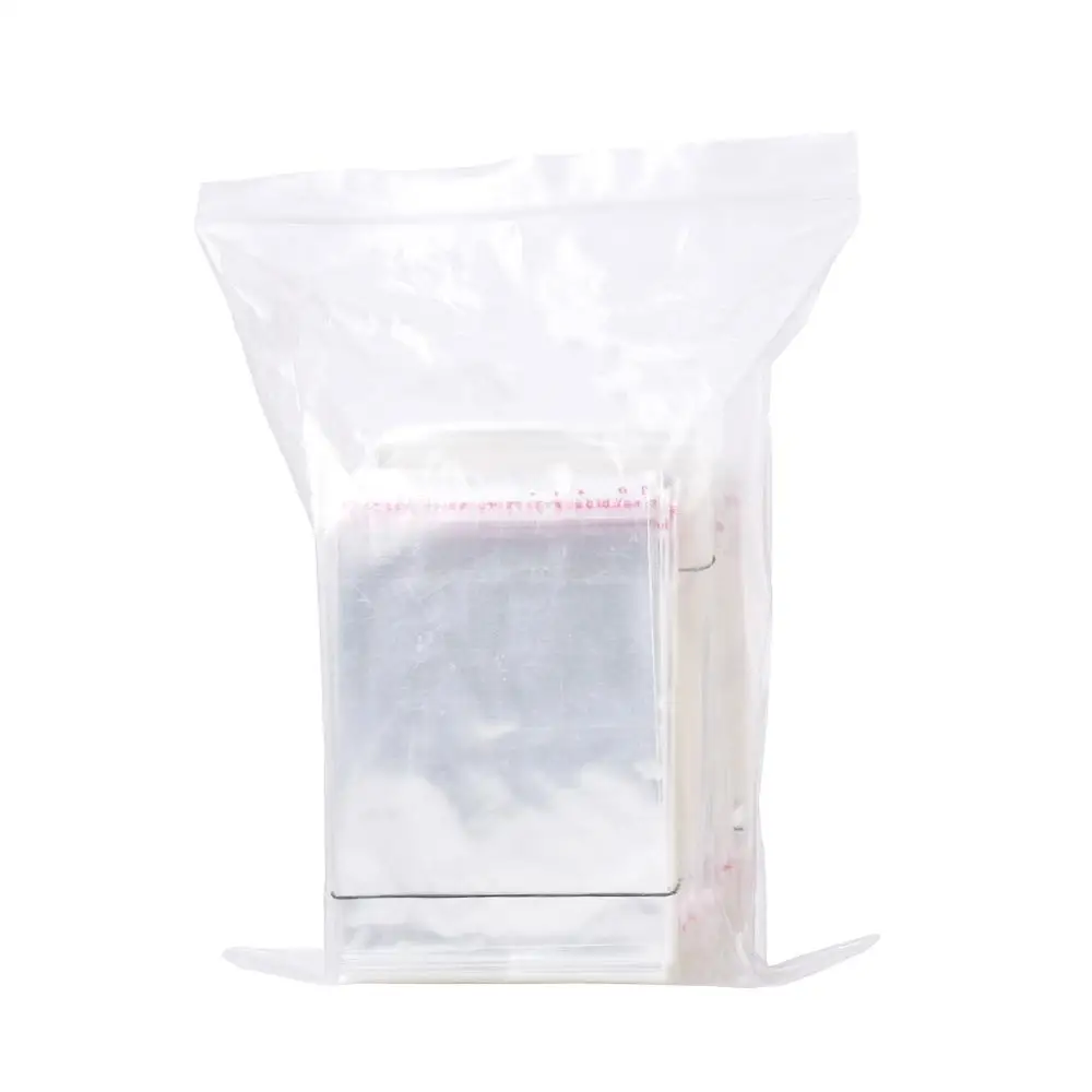 1000 шт. пластиковые прозрачные целлофановые пакеты самоклеящиеся