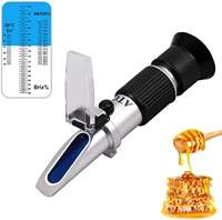 honey baume refractometer 58 90 brix scale 12 27 honey water moisture content baume tester for honey moisture brix and baume