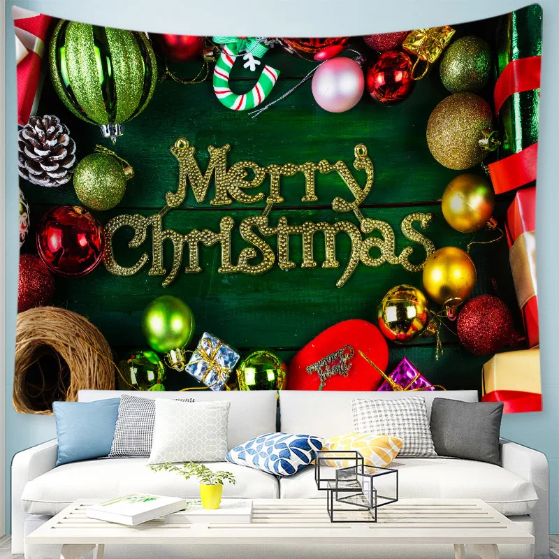 

Christmas Tapestry Christmas Tree Pattern Blanket Home Hanging Cloth Stockings Fireplace Bedroom Decoration Tapestry