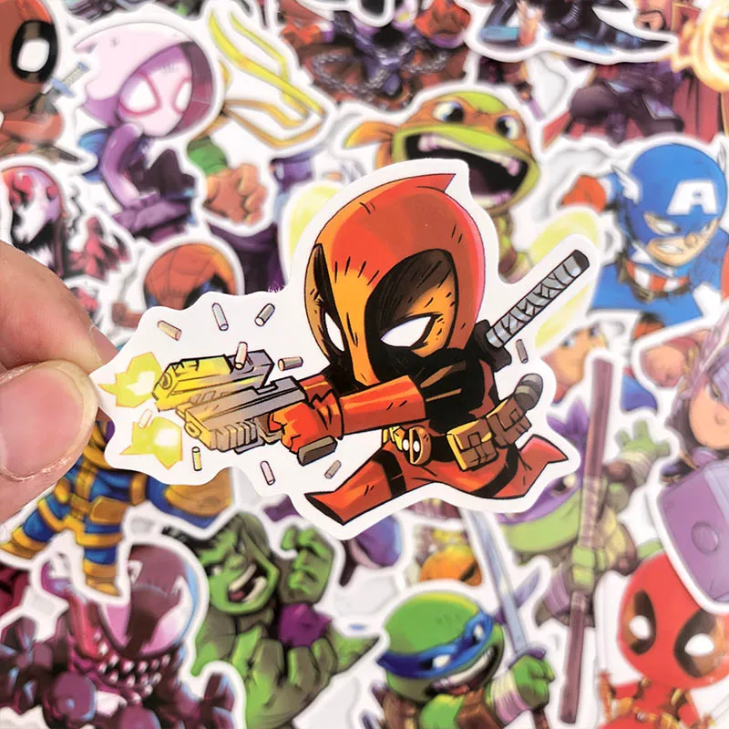 50 шт. милые водонепроницаемые наклейки s для MARVEL стикеры в стиле граффити для скейтборда багажа ноутбука блокнот "Гитара" а