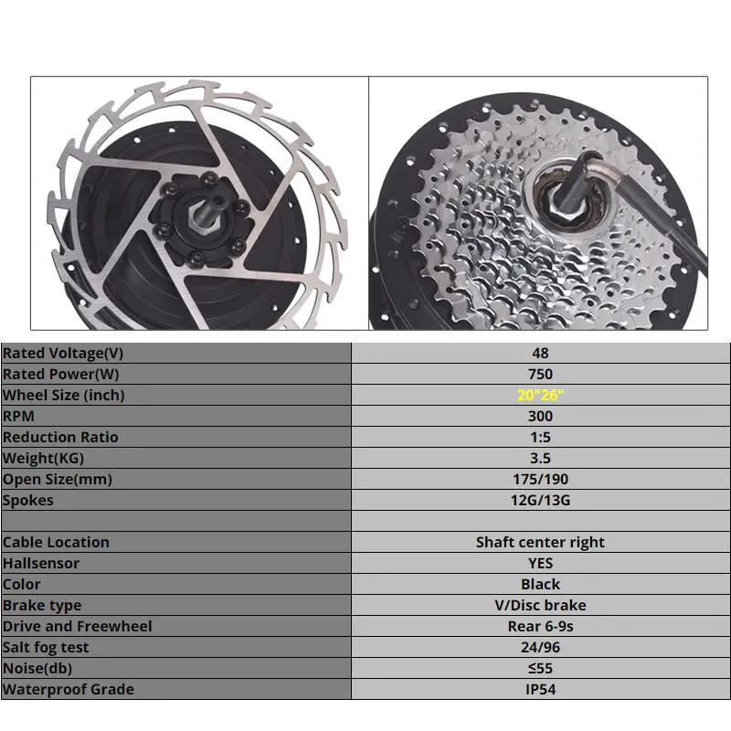 Комплект для электровелосипеда на толстых велосипедах 48 В 750 Вт двигатель