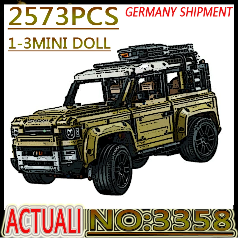 Строительные блоки Land Rover Defender 3389 шт. совместимые с 2573 KING 42110|Блочные конструкторы|