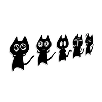 car stickers funny blink cat comic car stickers accessories decal waterproof suitable for various models blackwhite 29cm8cm