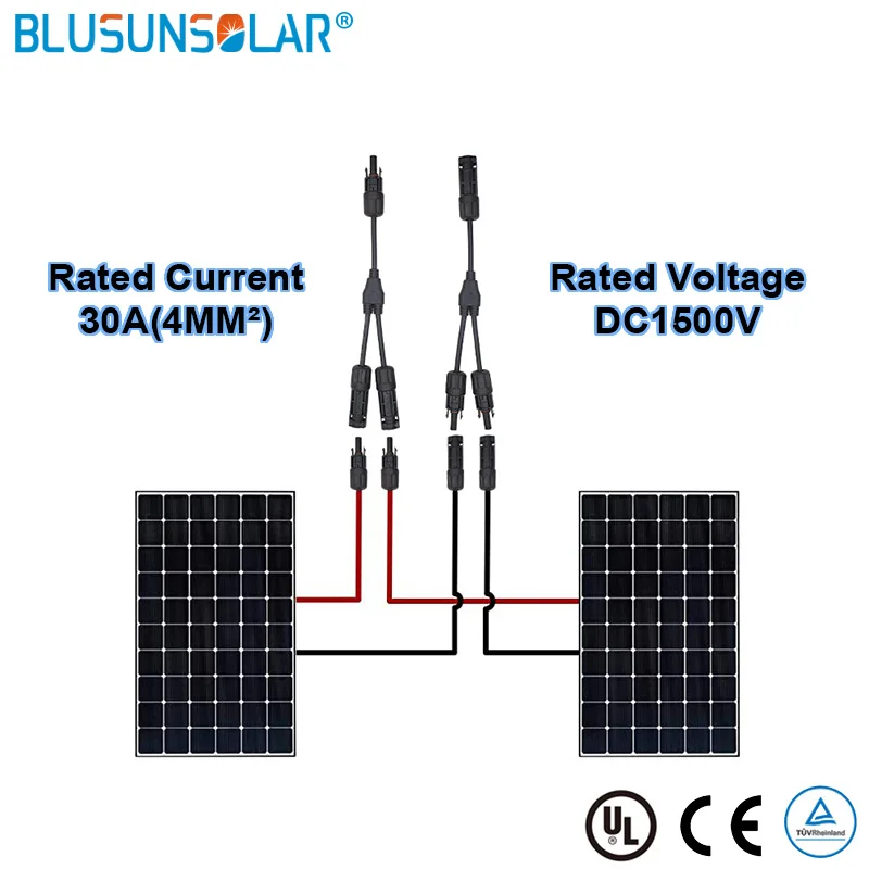 IP68 1500V Solar Cable Connector 2T 3T 4T Branch 30A 50A Parallel Y Wire Assembly | Обустройство дома