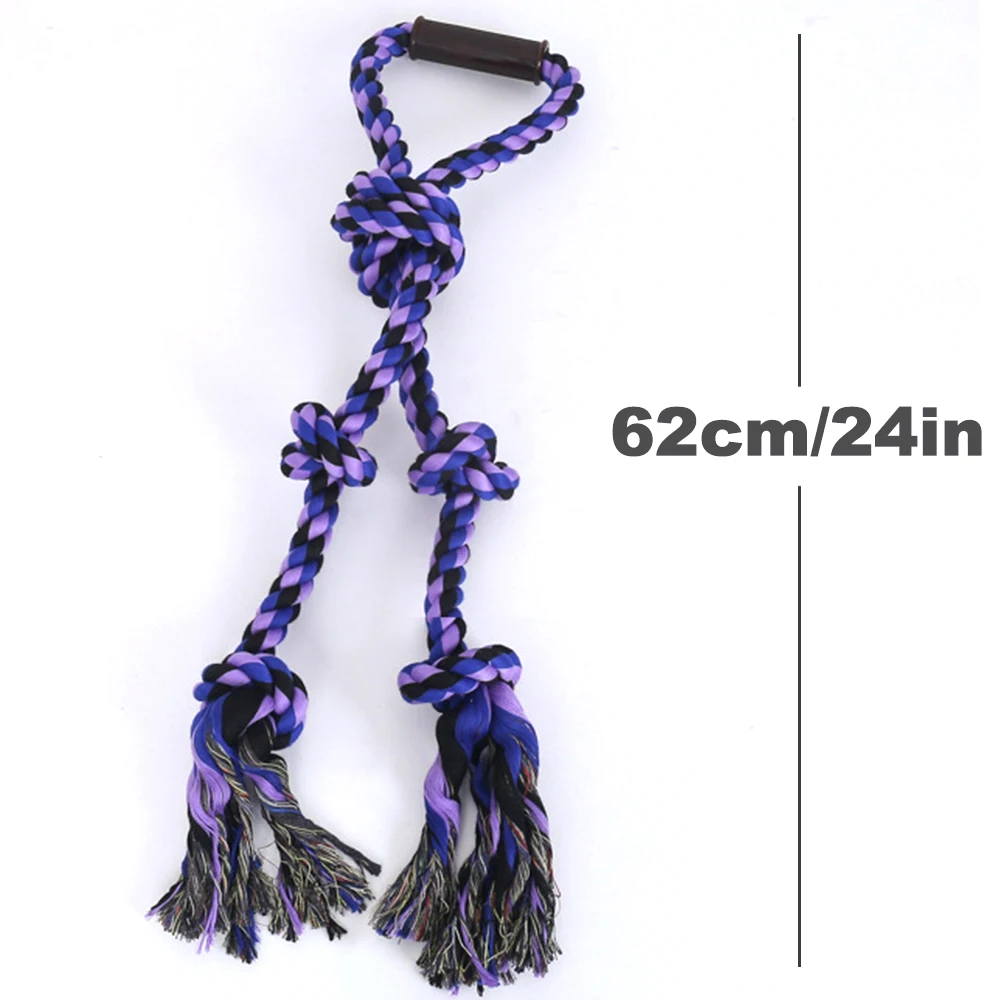 

Dog Rope Toy for Large Dogs Interactive Dog Toy Cotton Rope Chew Toys Teeth Cleaning Pet Toy Tug of War Training Pet Products