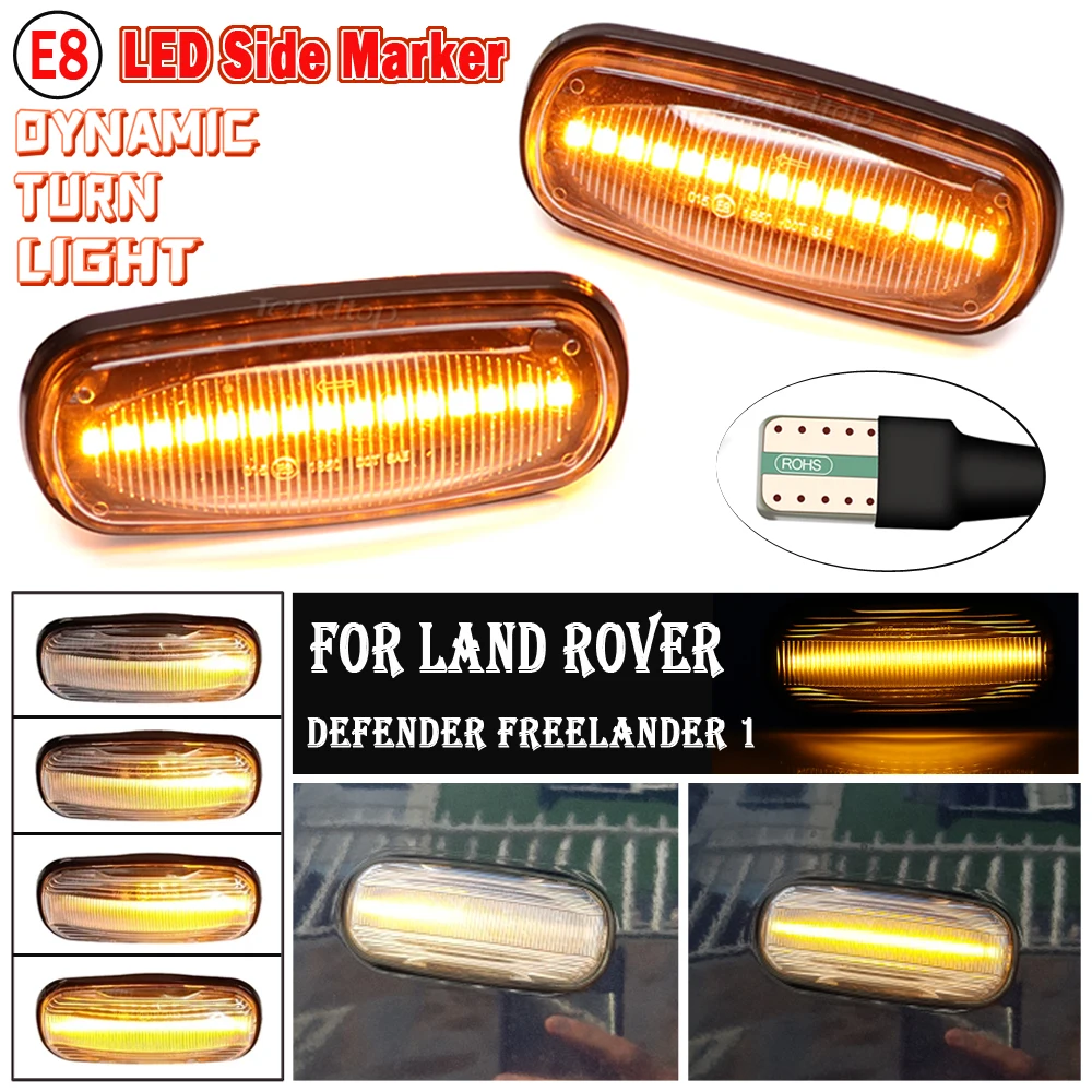 

Для Land Rover Freelander 1 02-05 Discovery 2 1999-2004 боковой габаритный фсветильник рь, Динамический светодиодный сигнал поворота, мигающий индикатор, мигающи...