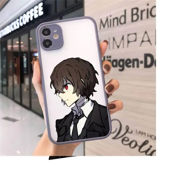 

Bungo Stray Dogs art Phone Cases Matte Transparent for iPhone 7 8 11 12 s mini pro X XS XR MAX Plus cover funda