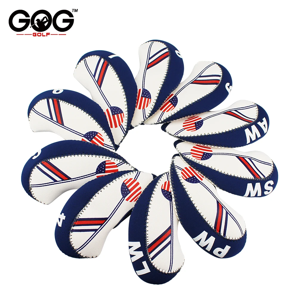 Неопреновый комплект из 10 предметов для гольфа и клуба с железной головкой белый