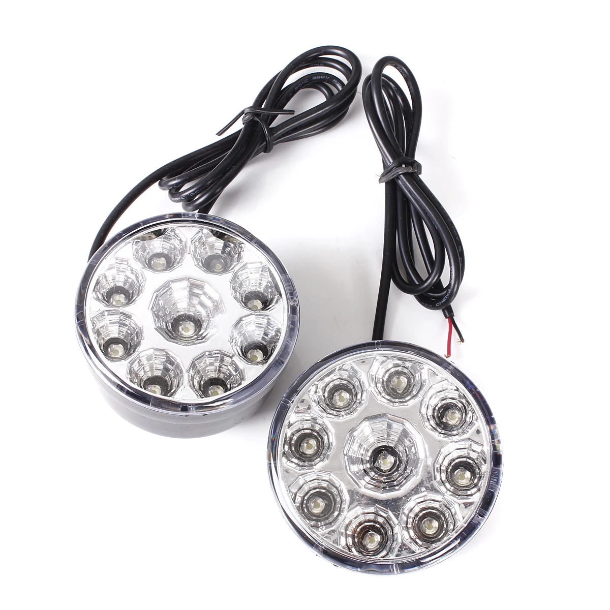 Комплект из 2 предметов белый 12V 4 5 W 9 СВЕТОДИОДНЫЙ DRL круглые дневные ходовые огни