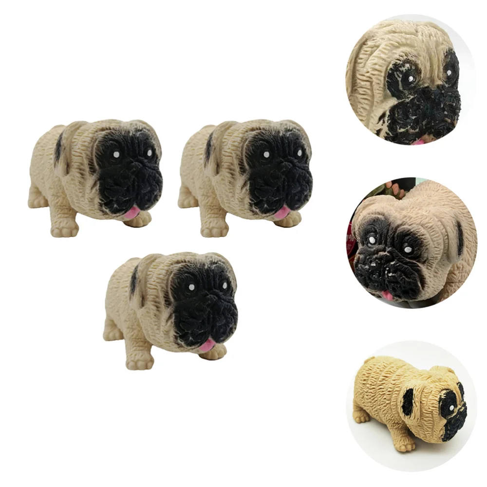 

3Pcs Stretchy Dog Squeeze Pressure Relief Plaything Party Tricky