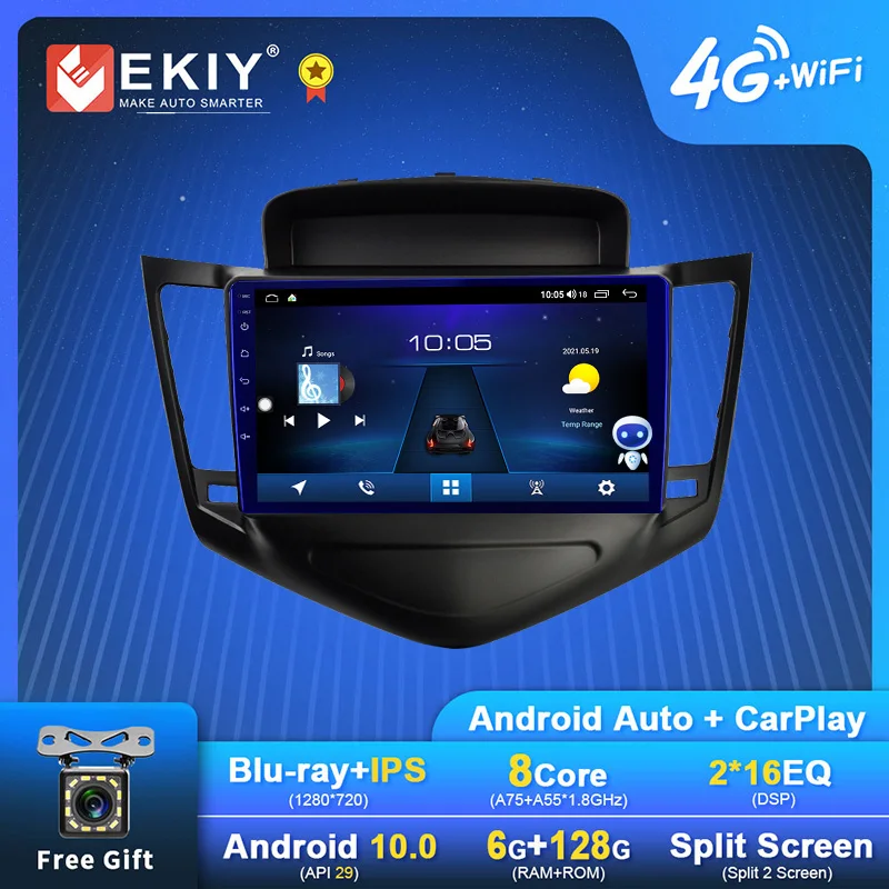 

EKIY Android автомобильный радиоприемник для Chevrolet Cruze J300 2008 - 2014 Navi GPS 1280*720 IPS DSP Carplay мультимедийный плеер Авто Стерео DVD
