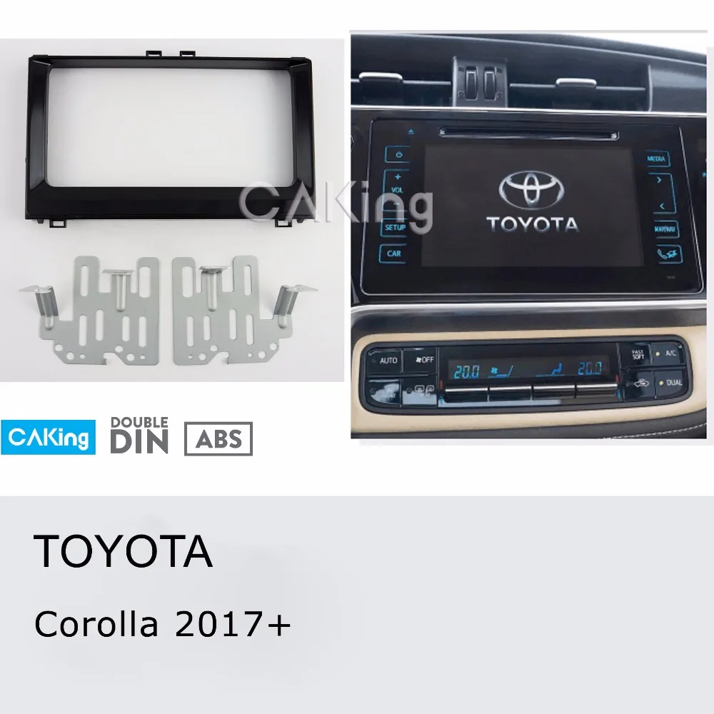 Автомобильная радиопанель Fascia Для Toyota Corolla 2017 + комплект фитингов для приборной