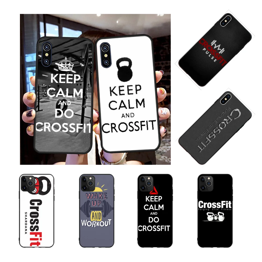 nbdruicai keep calm and crossfit on customer high quality phone case for iphone 11 pro xs max 8 7 6 6s plus x 5s se xr case free global shipping