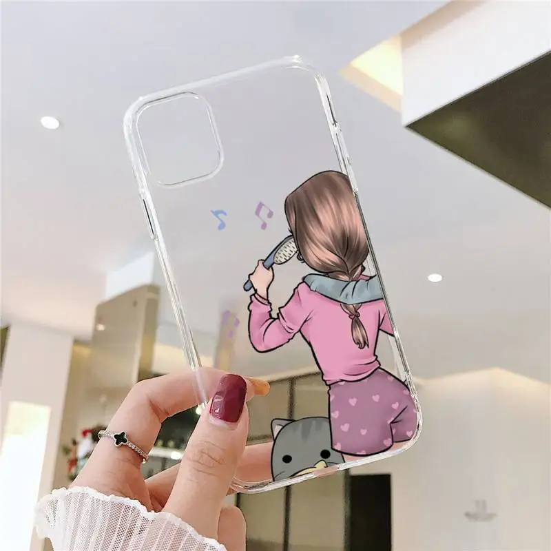 

Girls Bff Best Friends Forever Phone Case Transparent soft For iphone 5 5s 5c se 6 6s 7 8 11 12 plus mini x xs xr pro max