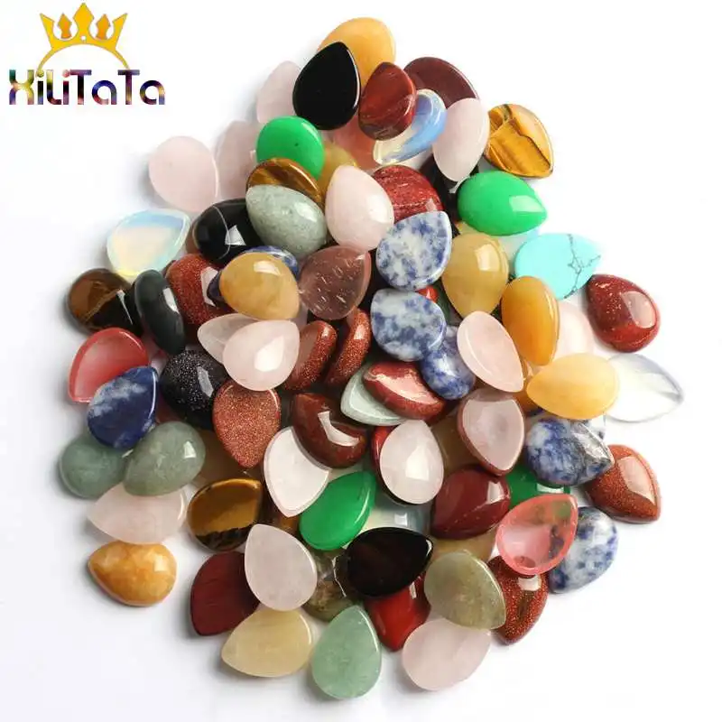Бусины из натурального камня смешанные овальные круглые треугольные квадратные