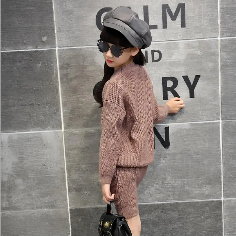 Одежда для девочек 10-12 лет комплекты одежды девочек-подростков свитер и юбка из 2