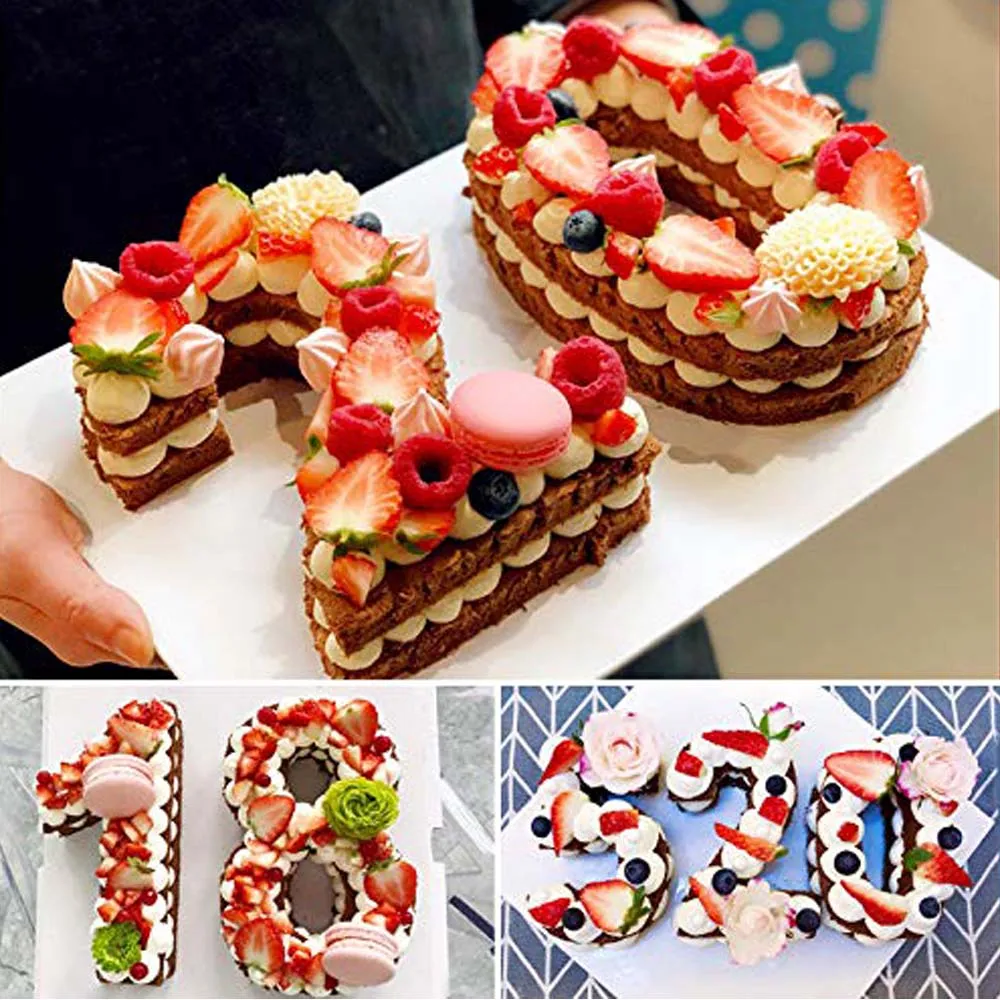 Силиконовая форма для тортов 0-8 цифр шоколадные формы выпечки посуда