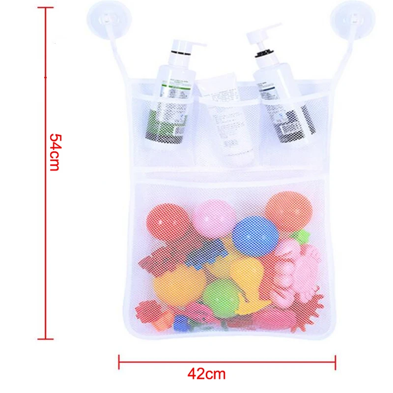 

Multifunction Baby Bathroom Mesh Bag Child Bath Toy Bag Net Suction Cup Baskets Kids Bathtub Doll Organizer